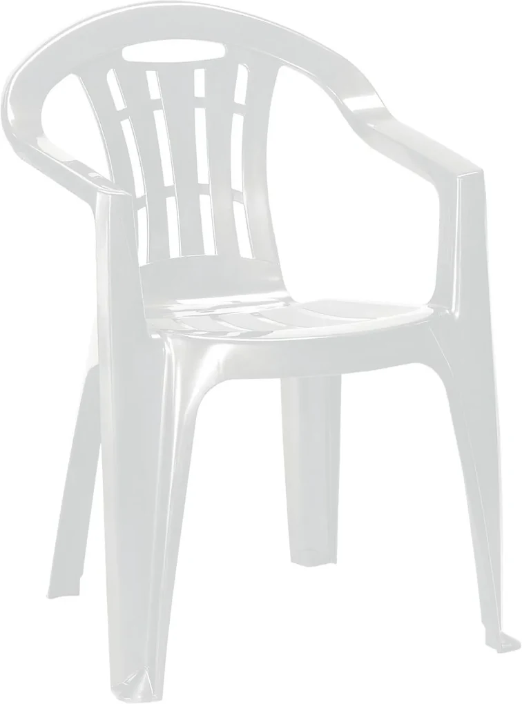 Keter Mallorca Stohovateľná stolička, 58 × 56 × 79 cm, plast, biela