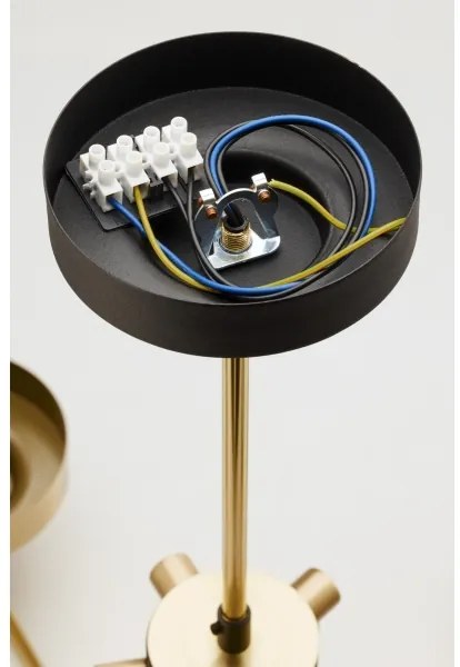 Jupiter 2087 - Luster na tyči RAMIREZ 3xE27/15W/230V zlatá/čierna