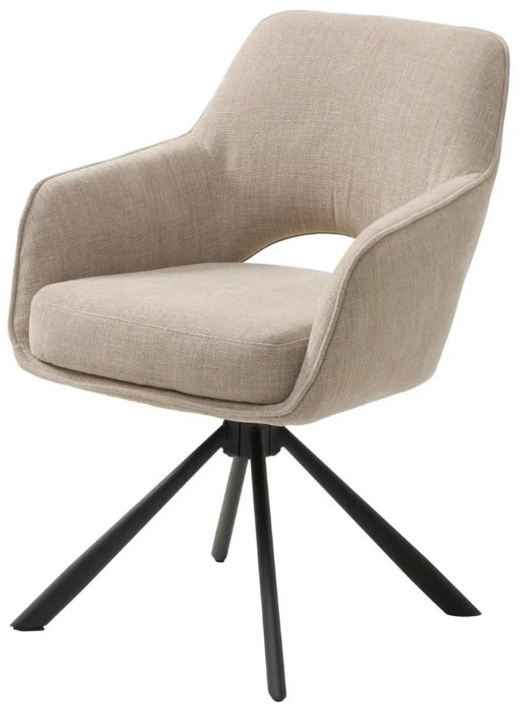 Otočné jedálenské kreslo Cowley, béžové (54900004)