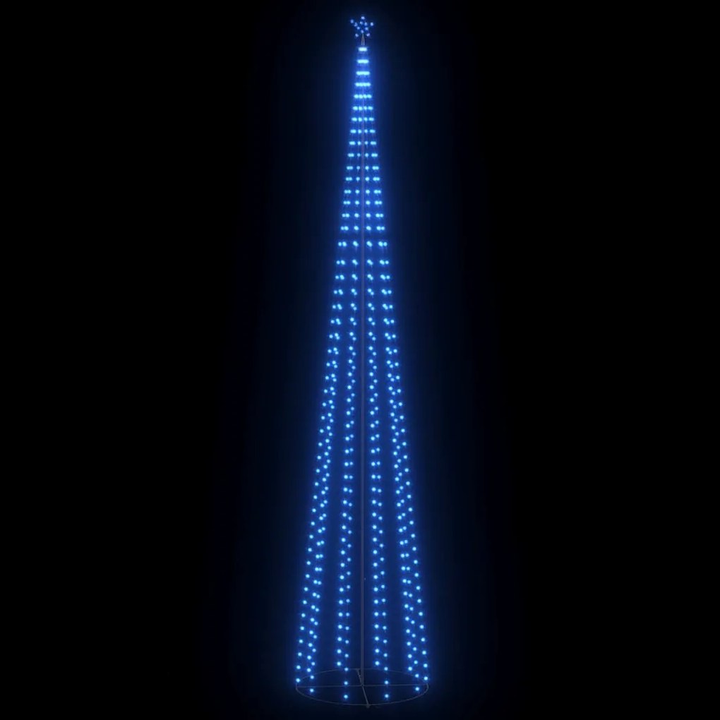 vidaXL Vianočný stromček, kužeľ, 752 LED, modré svetlo 160x500 cm