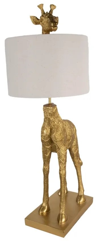 Veľká zlatá stolná lampa žirafa 85cm