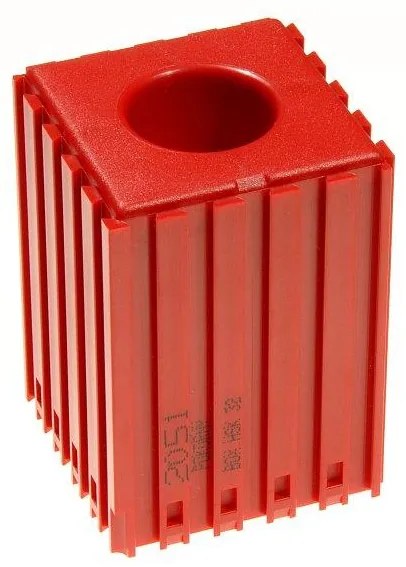 Plastový box pre upínač nástroja typu HSK 32, modul 5x5, 1 dutina, červená