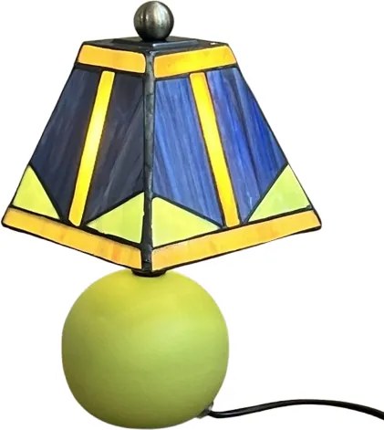 Nočná lampa Tiffany vitáž PICASSO_ CERAMIC BASE 31*18*13
