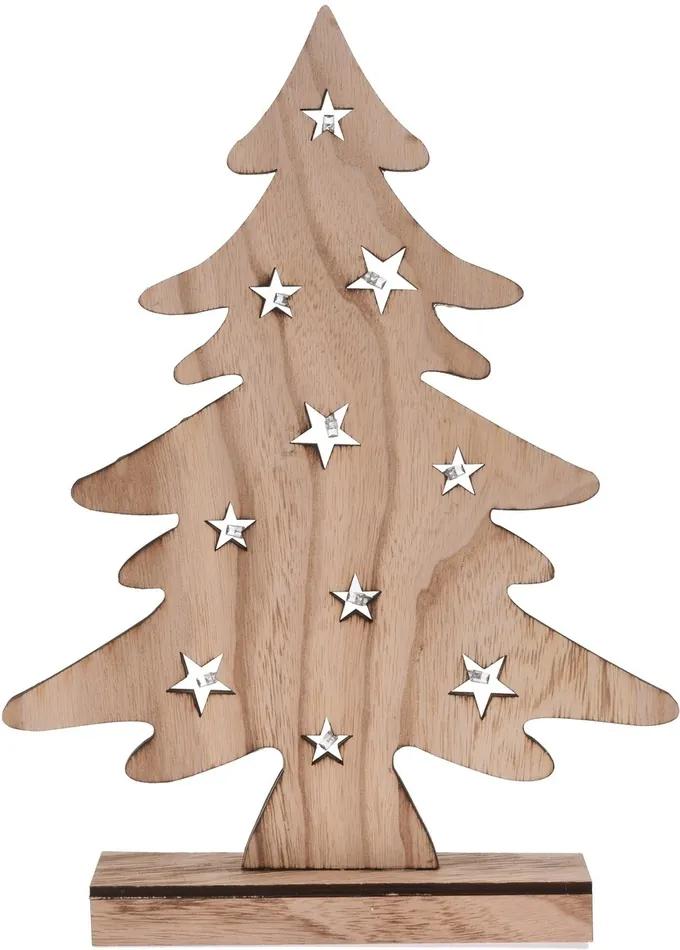 Dekoračný vianočný LED stromček, hnedá