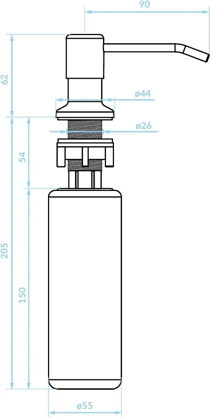 Kuchinox LIBRA, dávkovač saponátu, béžová, LAV-OKD_432T