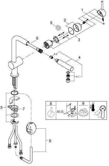 GROHE 32168DC0 - Drezová batéria A nerezová oceľ