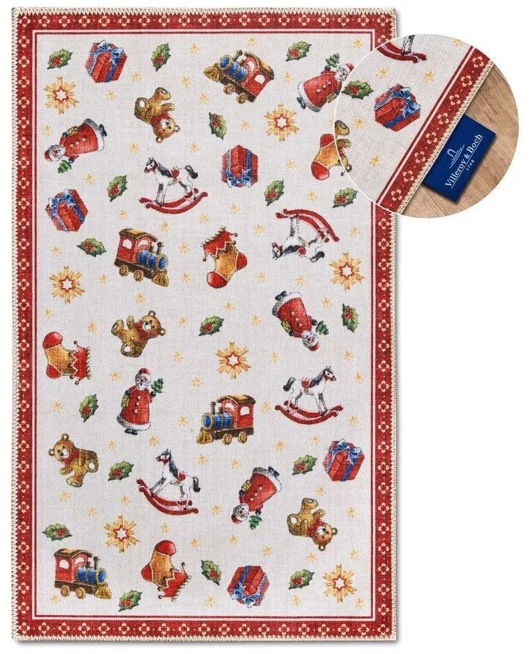 Červený koberec s vianočným motívom 50x80 cm Red Christmas – Villeroy&amp;Boch