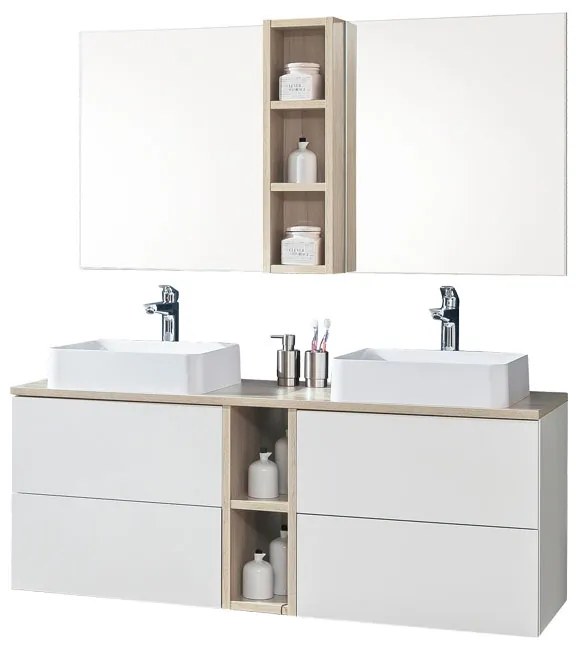 Mereo Mereo, Aira, kúpeľňová skrinka s keramickým umývadlom 81 cm, MER-CN711