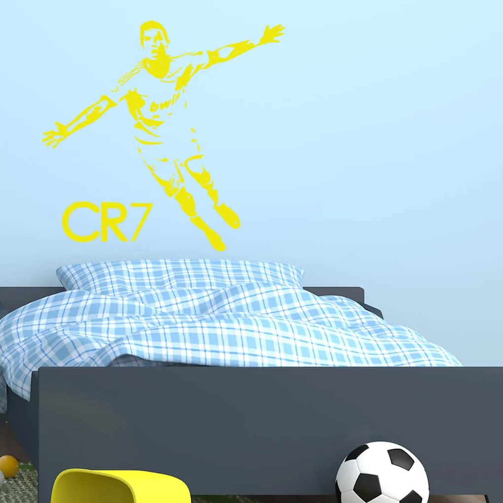 Veselá Stena Samolepka na stenu na stenu Cristiano Ronaldo Farba: černá