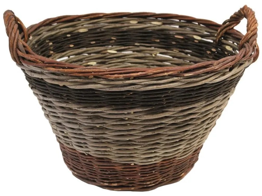Prútený kôš na drevo s držadlami 38x47 cm