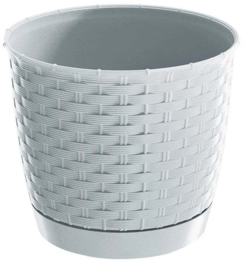 Plastový kvetináč Ratolla Round biela, pr. 16,5 cm