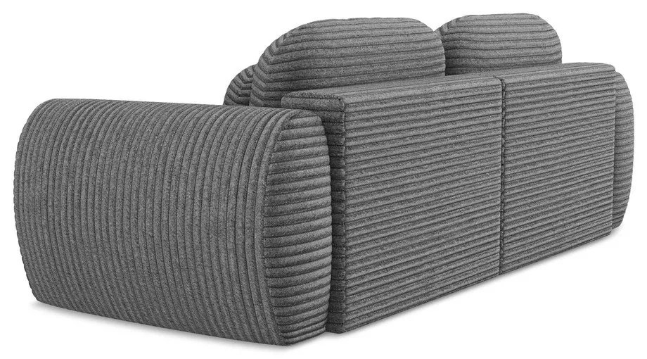 Tmavosivá menčestrová rozkladacia/s úložným priestorom pohovka 266 cm Kini – Makamii