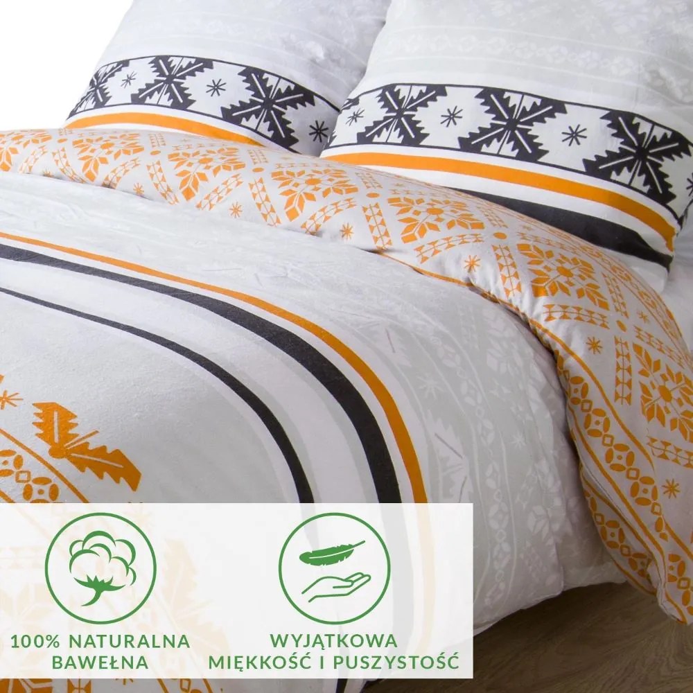 VIANOČNÉ FLANELOVÉ OBLIEČKY FLANELOVE 160X200 CM, 2KS 70X80 CM VZOROVANÉ