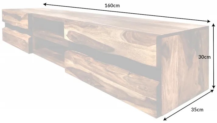TV-stolík závesný Amazonas 160cm sheesham