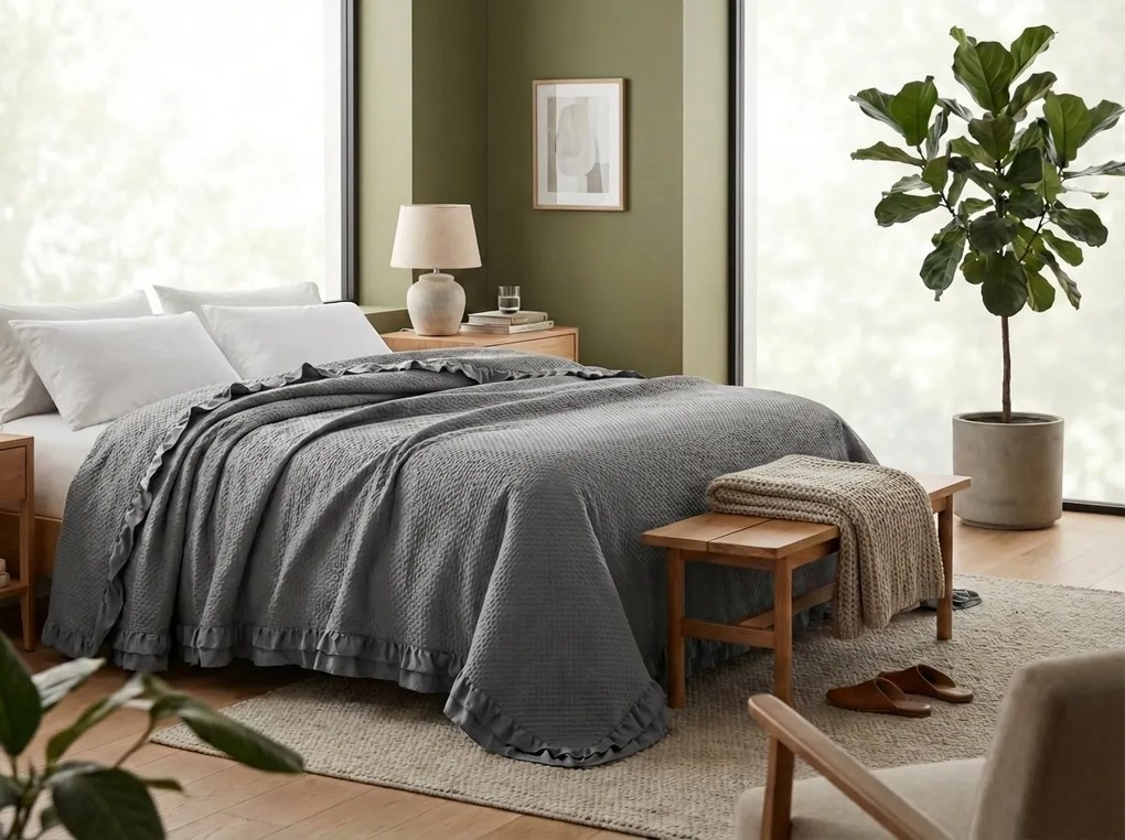 Prehoz na posteľ MONTEGO, sivý Rozmer: 170 x 210 cm