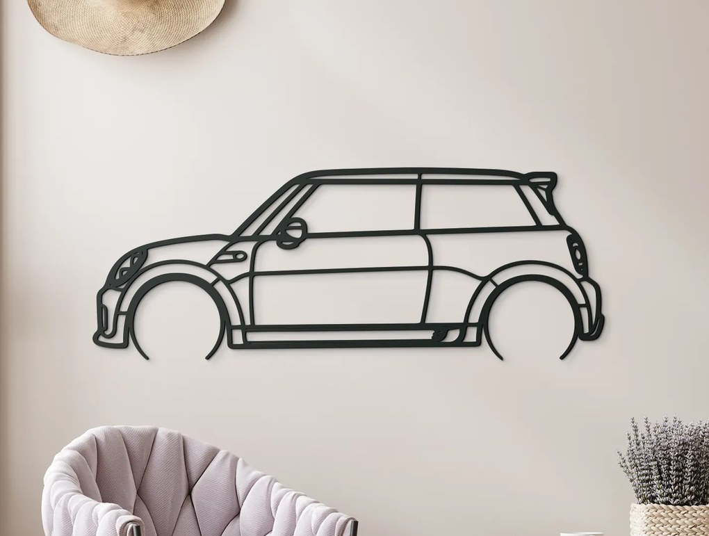 drevko Nálepka Mini Cooper 13 Rozmer obrazu: 32,5 x 86 cm, Farba dekorácie: Čierna