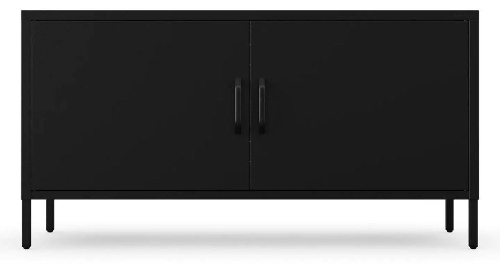 TV skrinka kovová na nožičkách čierna, 1150x595x400 mm: ROSA Modern
