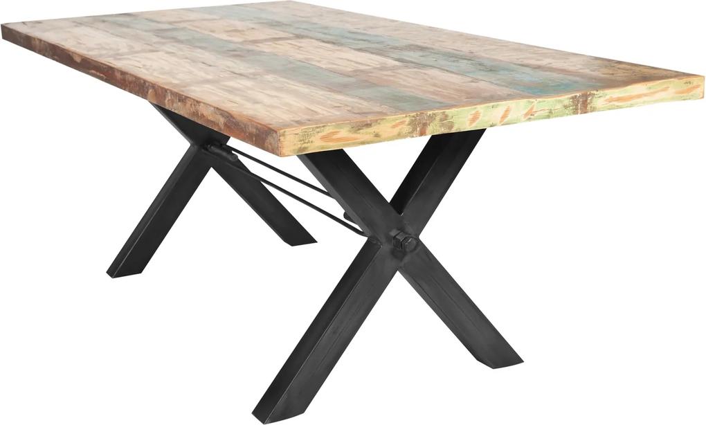 Bighome - Jedálenský stôl TISE 180 cm - prírodná, čierna