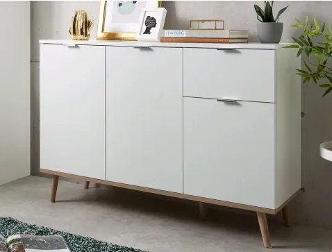 Skrinka so zásuvkou Göteborg, biela / dub sonoma%