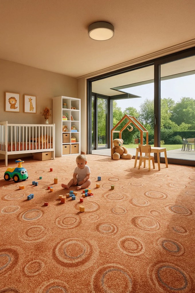 ITC, Koberec metráž Drops 33, na mieru, šíře 4m,5m, béžová, filc, chodba / predsieň