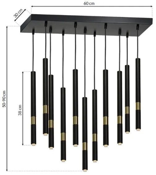 Luster na lanku MONZA 11xG9/7W/230V