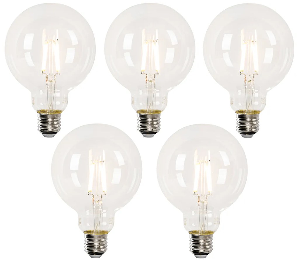 Sada 5 inteligentných LED žiaroviek E27 G95 4,5 W 470 lm 2700-6500 K