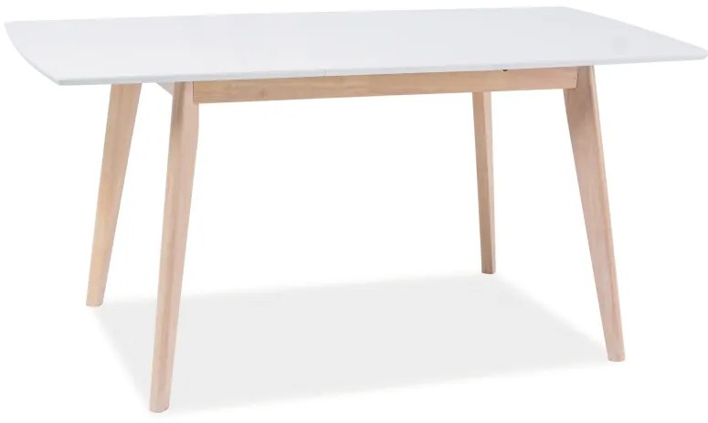 AKCIA Biely jedálenský stôl COMBO II 120(160)X80, rozkladací II. akosť