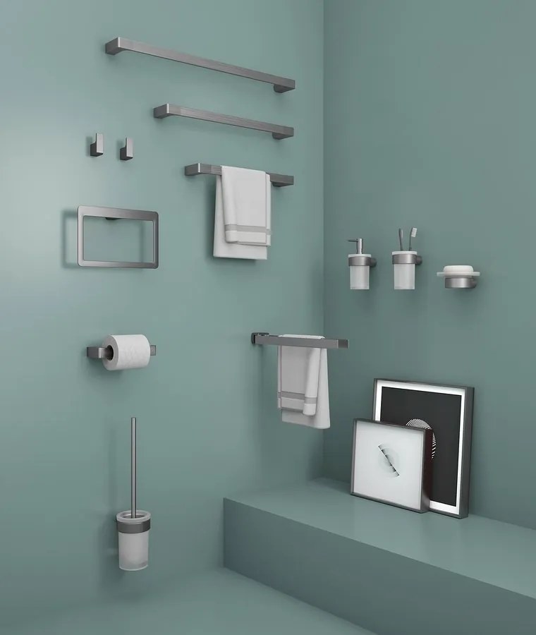 Gedy Gedy, PIRENEI WC kefa závesna, mliečne sklo, zlato, PI330387