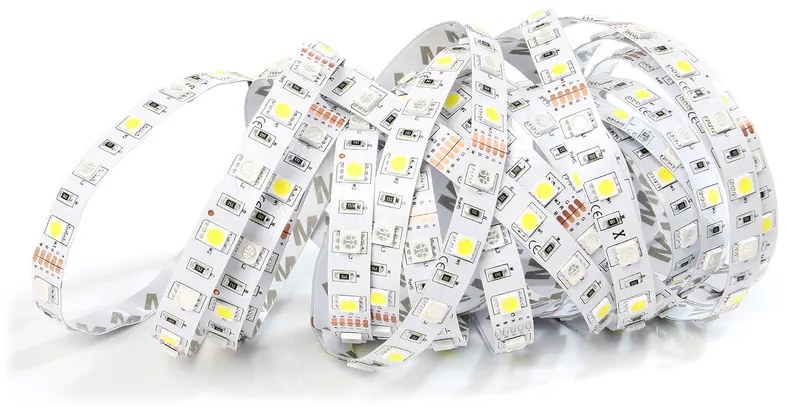 BERGE LED pásik - RGBE - 12V - 5m - 72W - 300 diód - IP20 - RGBW + neutrálna biela