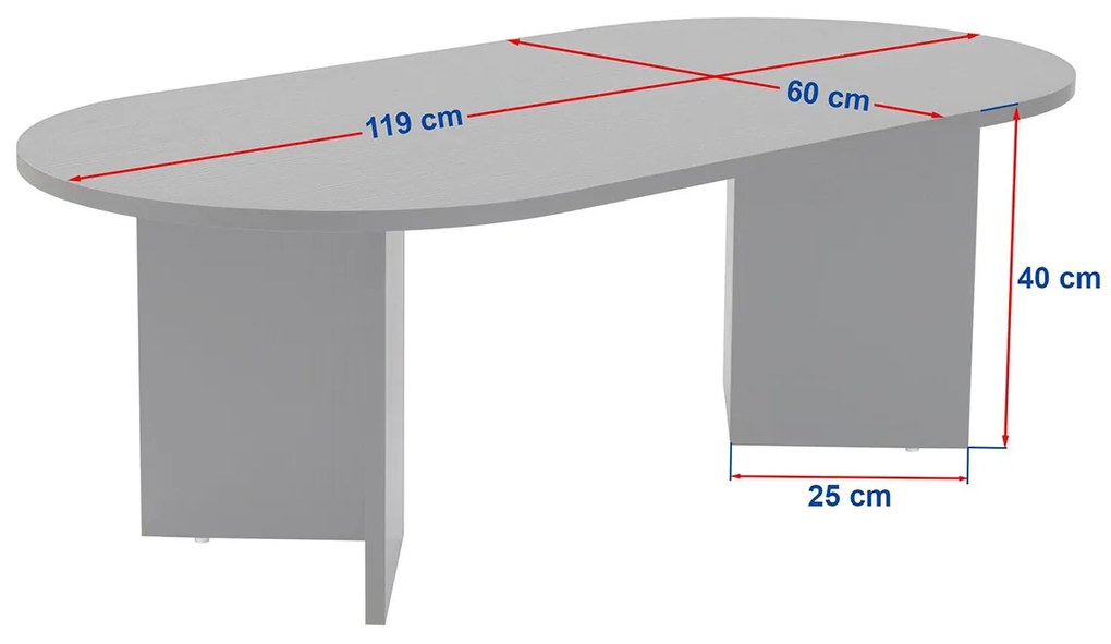 Konferenčný stolík Sable Travertine