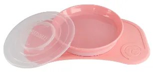 Twistshake Detská podložka s tanierom Click Mat Mini (bledoružová) (100392248)