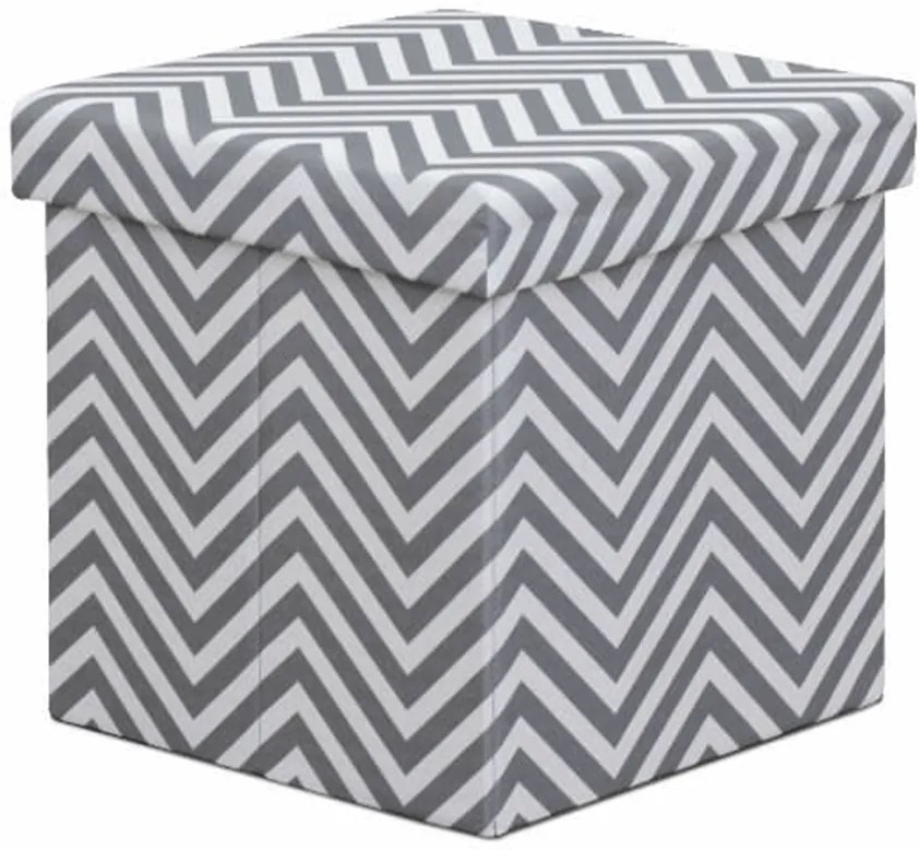 Taburet, sivá/biela, GAZMEND