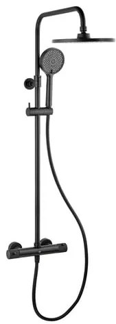Sprchový systém SAT s termostatickou batériou čierna SATSSTKC, 1 ks