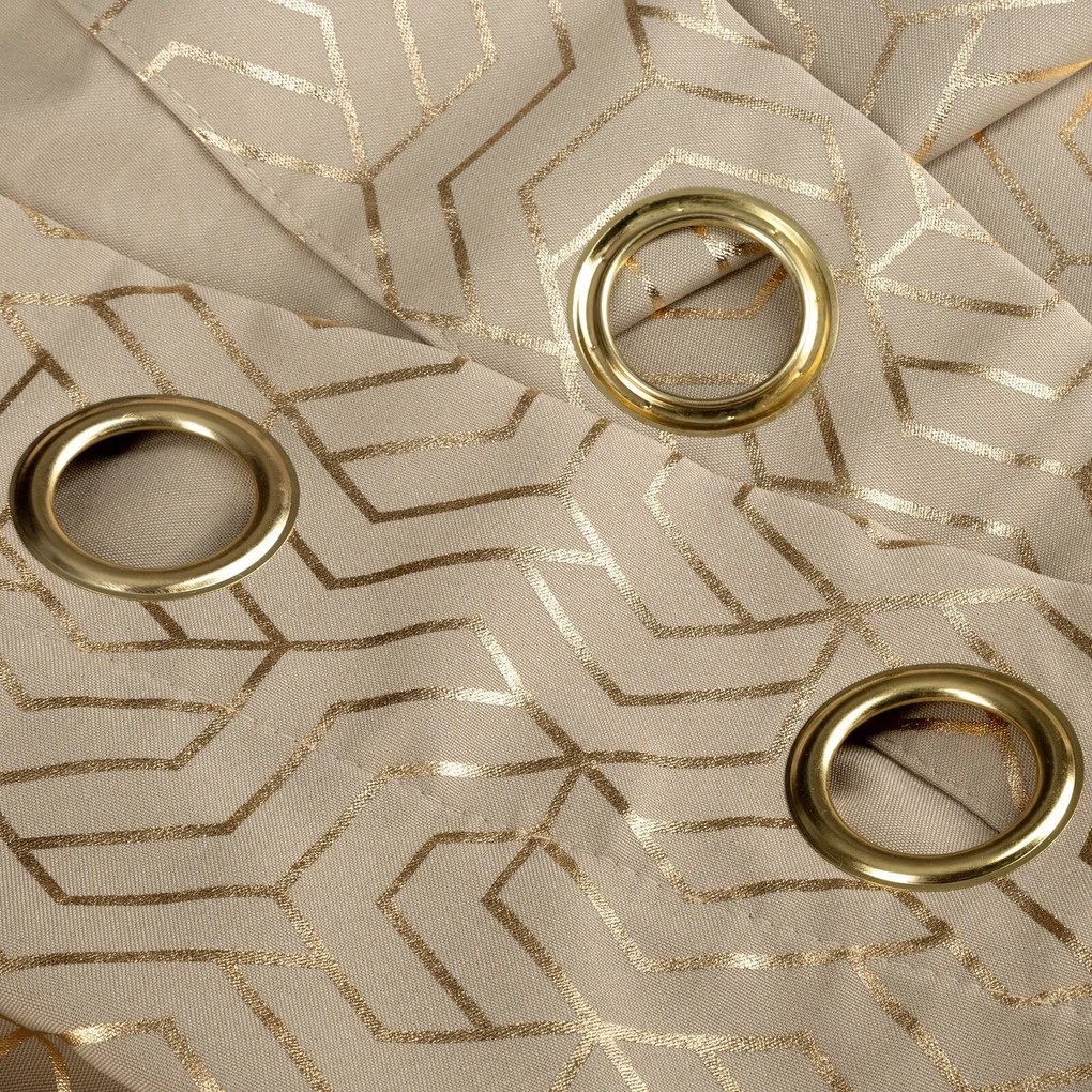 ZÁVES NA KRÚŽKOCH SEMI 140X250 CM VZOROVANÁ