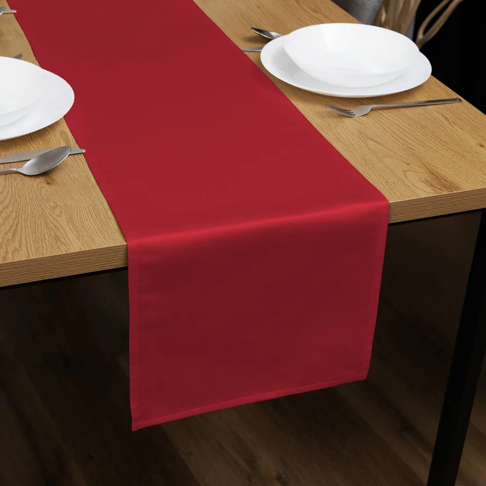Biante Saténový behúň na stôl polyesterový Satén LUX-037 Červený 20x120 cm