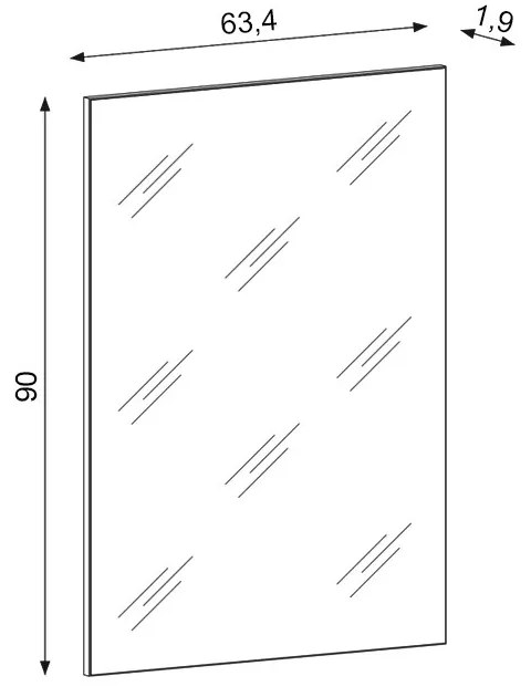 Nástěnné zrcadlo Bilbao 63,4 cm dub Craft Tobacco