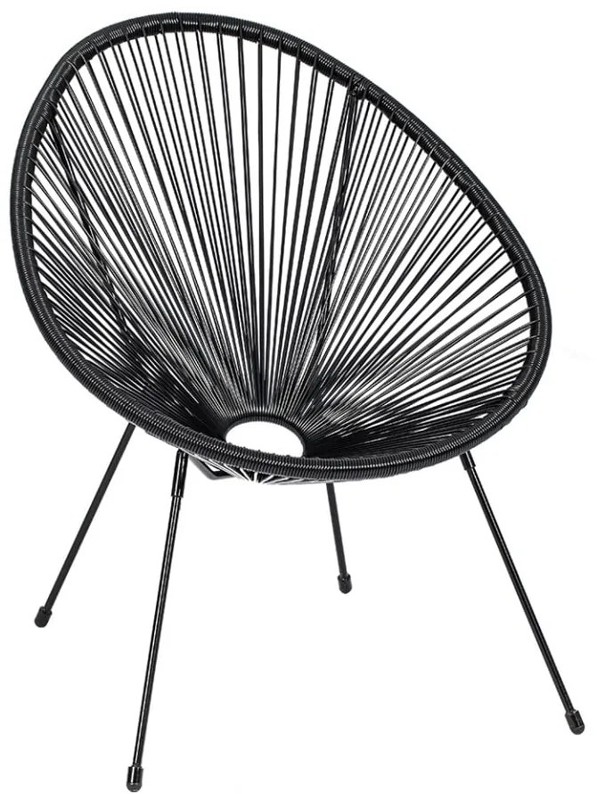 Čierne kovové/plastové záhradné kreslo Avocado Comfort – Bonami Selection