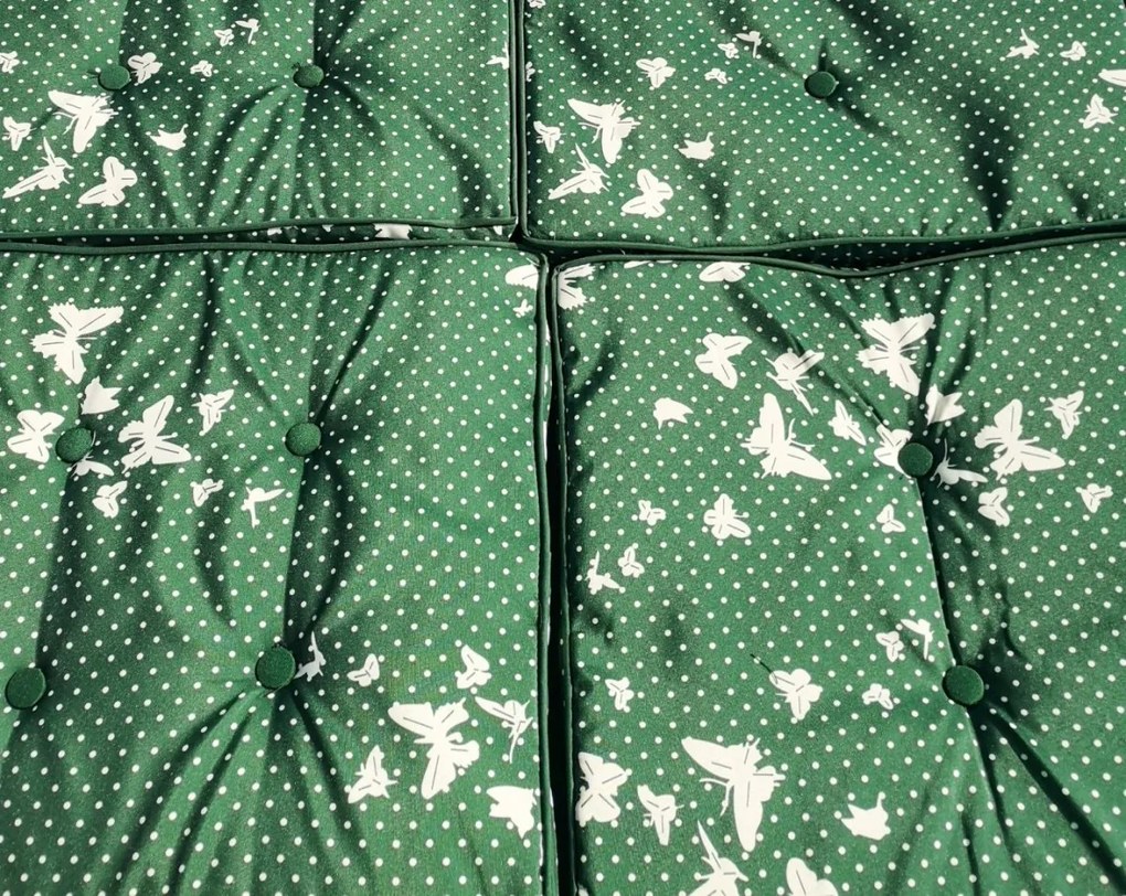 RAMIZ Veľká záhradná hojdačka Braid 2x1 - zelená, motýľová
