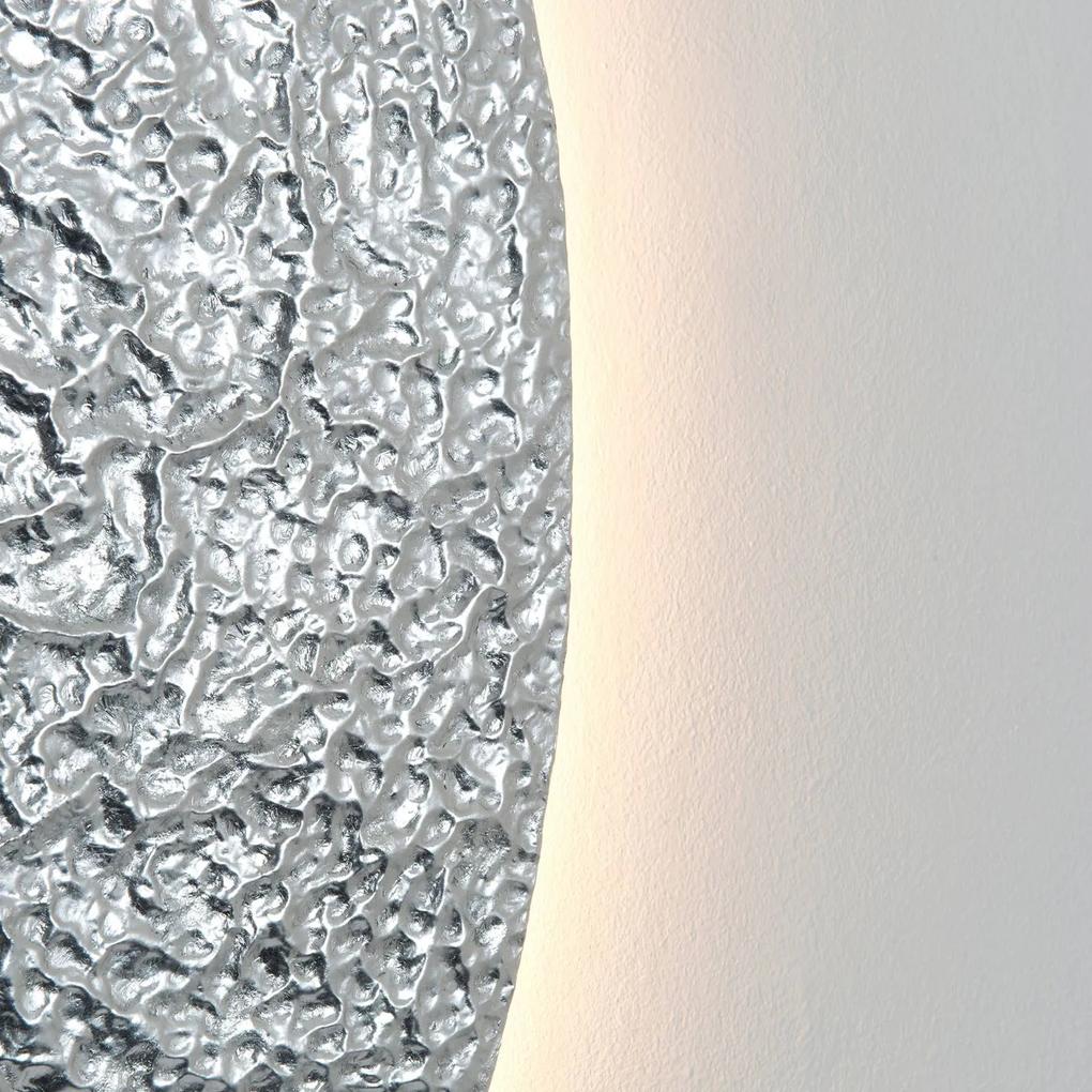 Nástenné LED svietidlo Meteor, Ø 120 cm, striebro