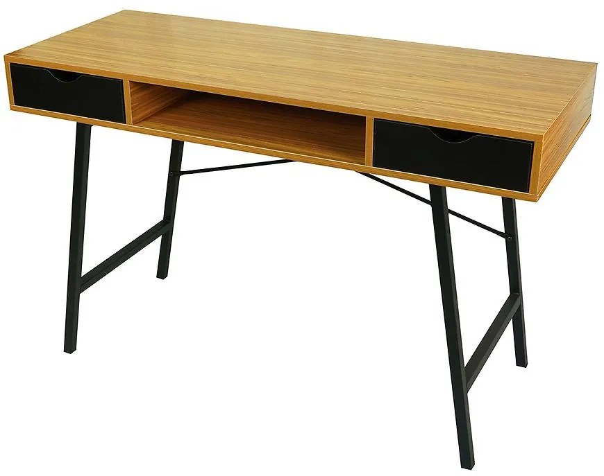 Pracovný Stôl Manila čierny/bambus