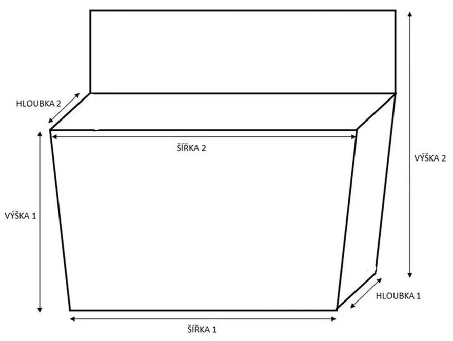 Heidrun Úložný box s vekom 10 l, 3 ks