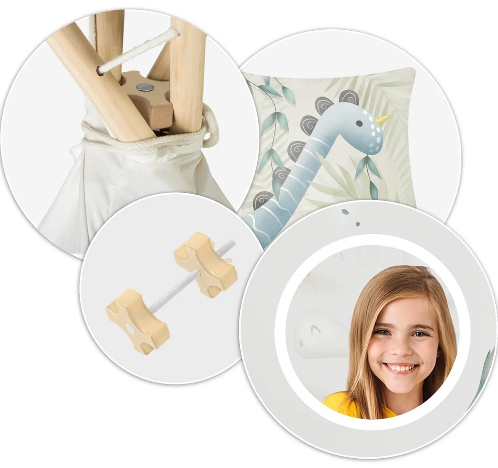 Detský stan típí Nukido NK-407 - dinosaury