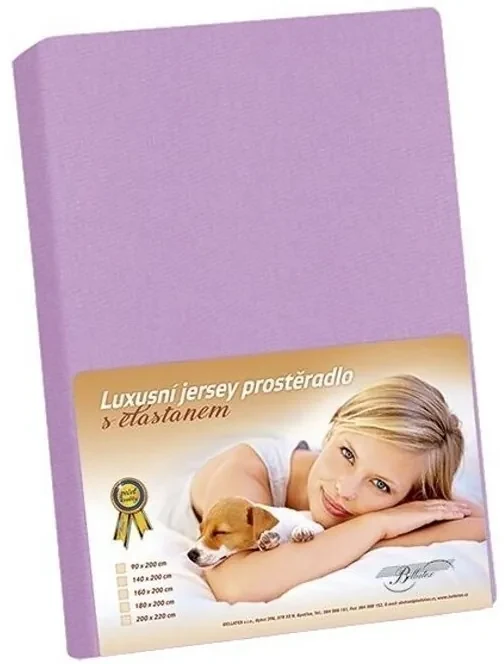 Bellatex Jersey prestieradlo s elastanom fialová, 160 x 200 cm