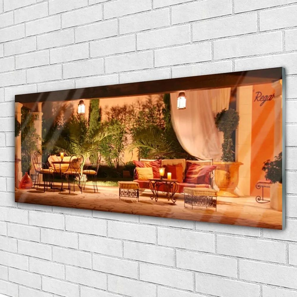 Obraz na akrylátovom skle Reštaurácie architektúra 125x50 cm