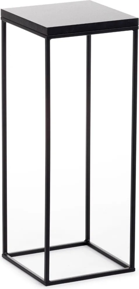 STOJAN NA KVETINÁČ SIMPLE 80X24X24 CM ČIERNA/BIELA