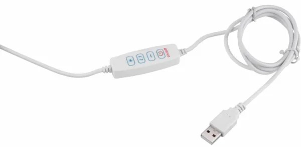 Extol - LED Stmievateľná stolná lampa s lupou LED/8W/5V 2900/4500/7500K biela