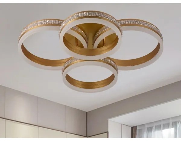 LED stmievateľné prisadené stropné svietidlo LED/150W/230V 3000-6500K + diaľkové ovládanie