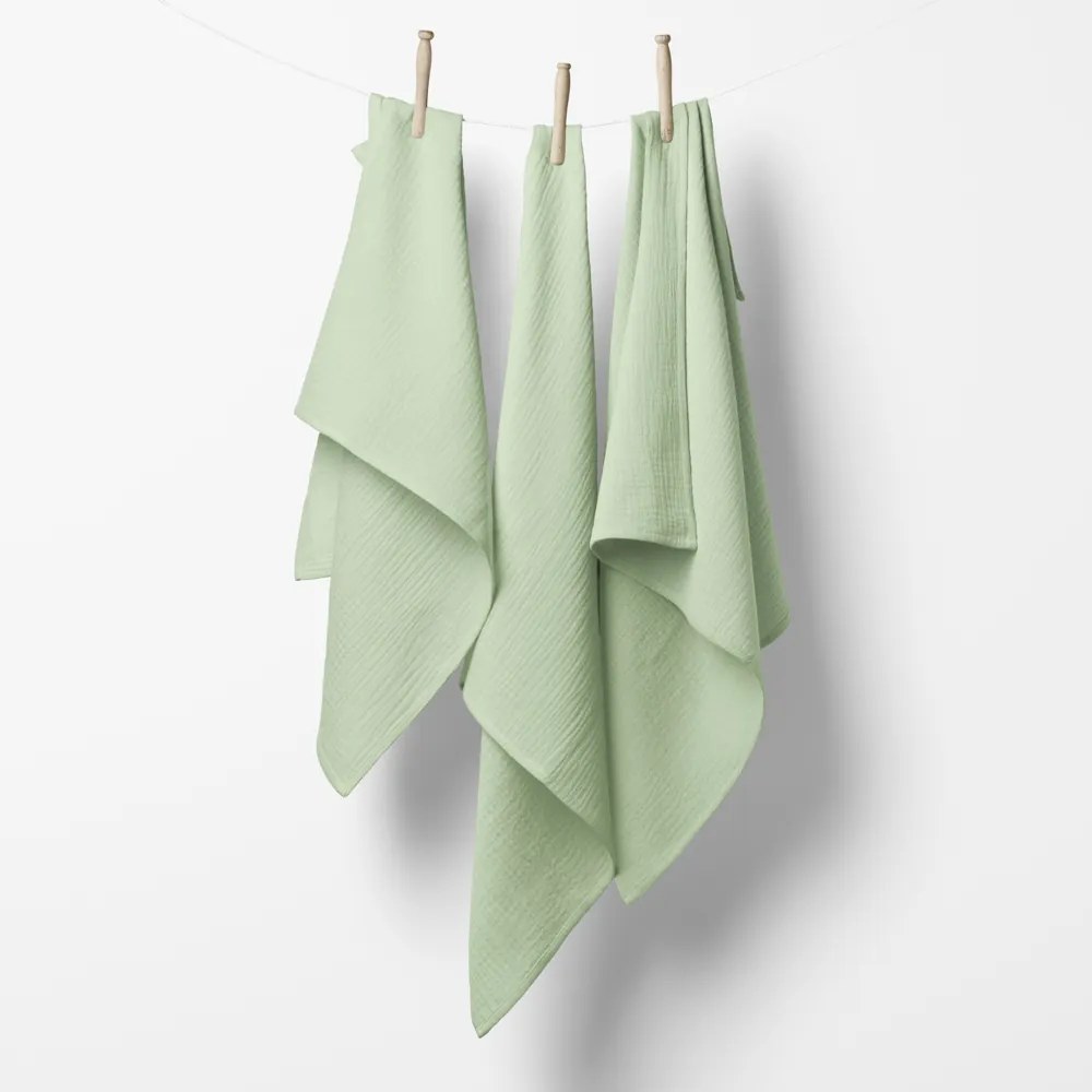 Biante Mušelínová plienka/dečka Nature MSN-067 Pastelovo pistáciová 120x120 cm