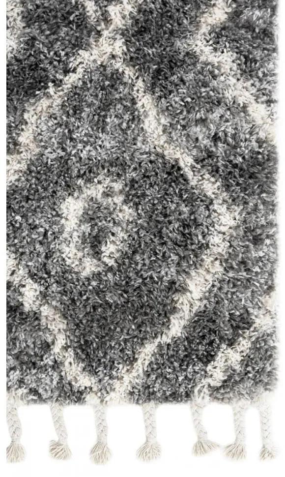 Kusový koberec shaggy Daren sivý 140x200cm