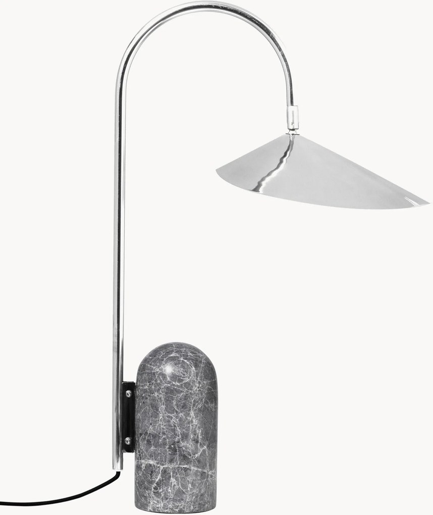 Veľká nastaviteľná stolová lampa's mramorovým podstavcom Arum